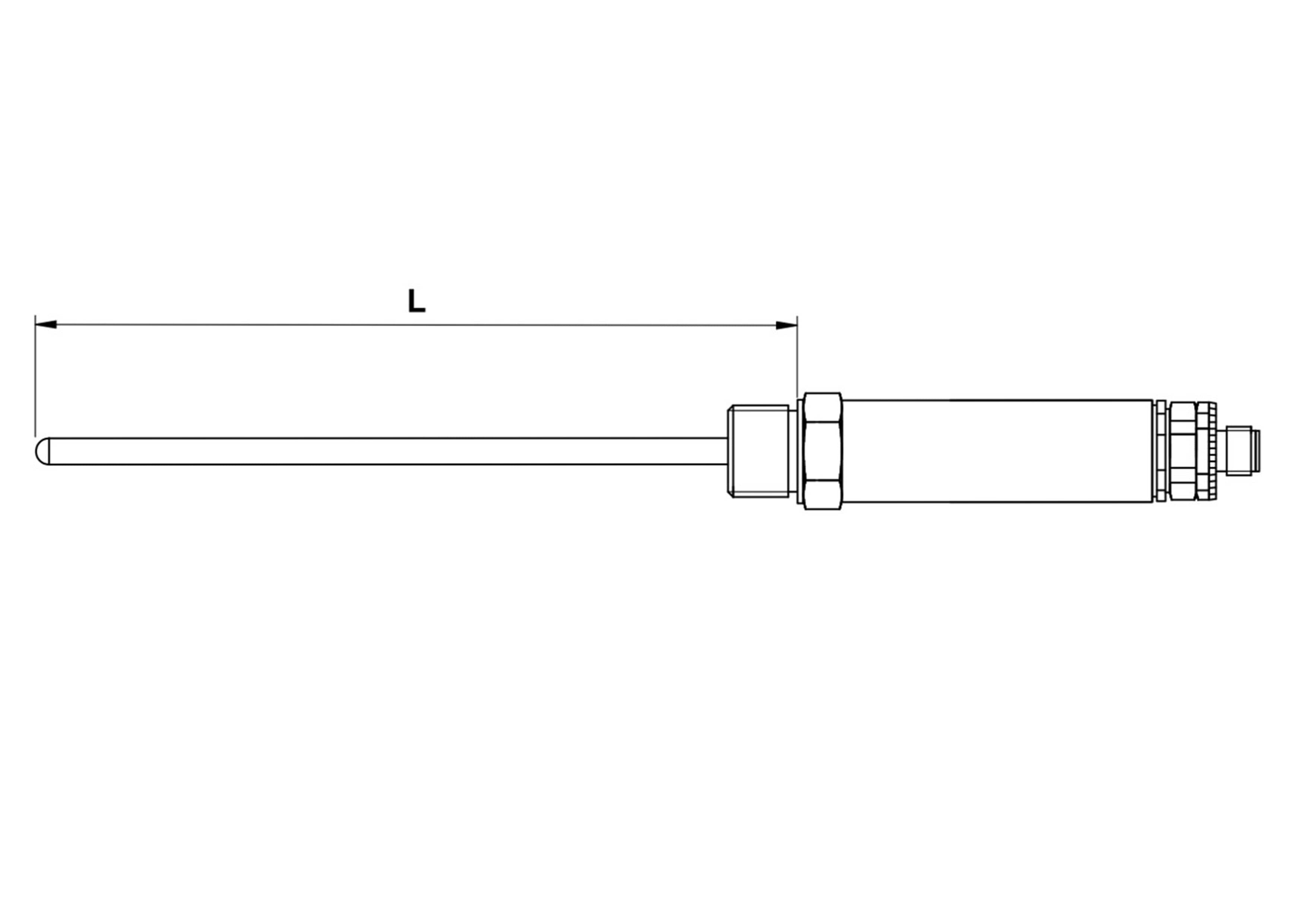 Plan de la sonde E20 Sortie 4-20mA